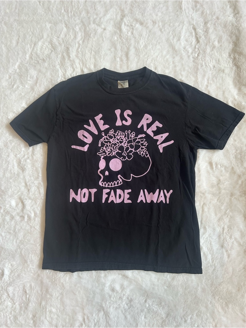 Comfort Colors Black Tee with Pink Skull